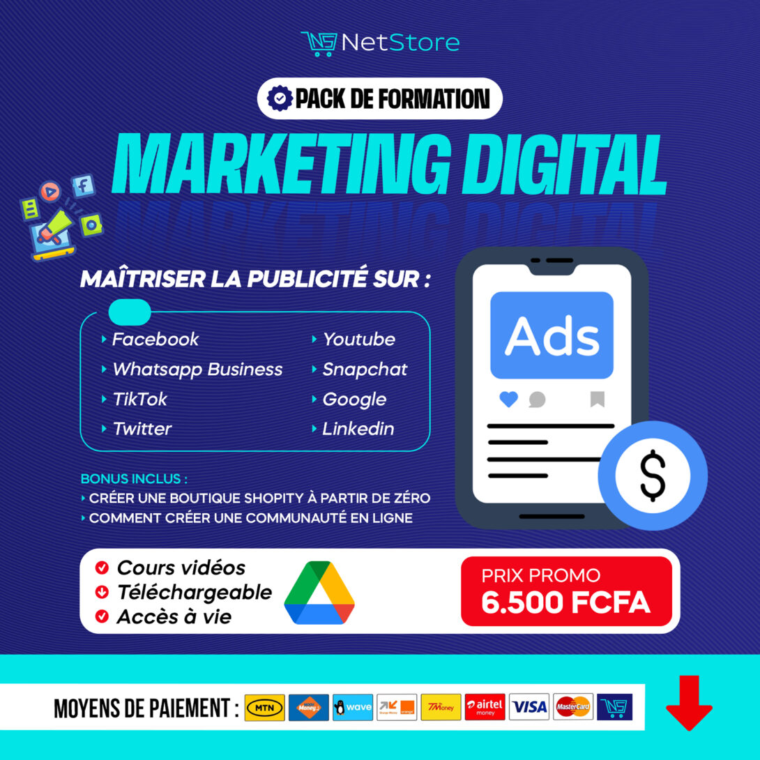 Pack de Formations en Marketing Digital 2025 – Complet & Pratique