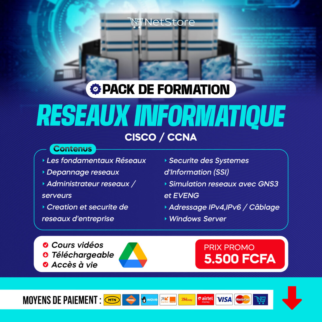 Pack Réseaux Informatiques – Formation Complète CISCO & CCNA