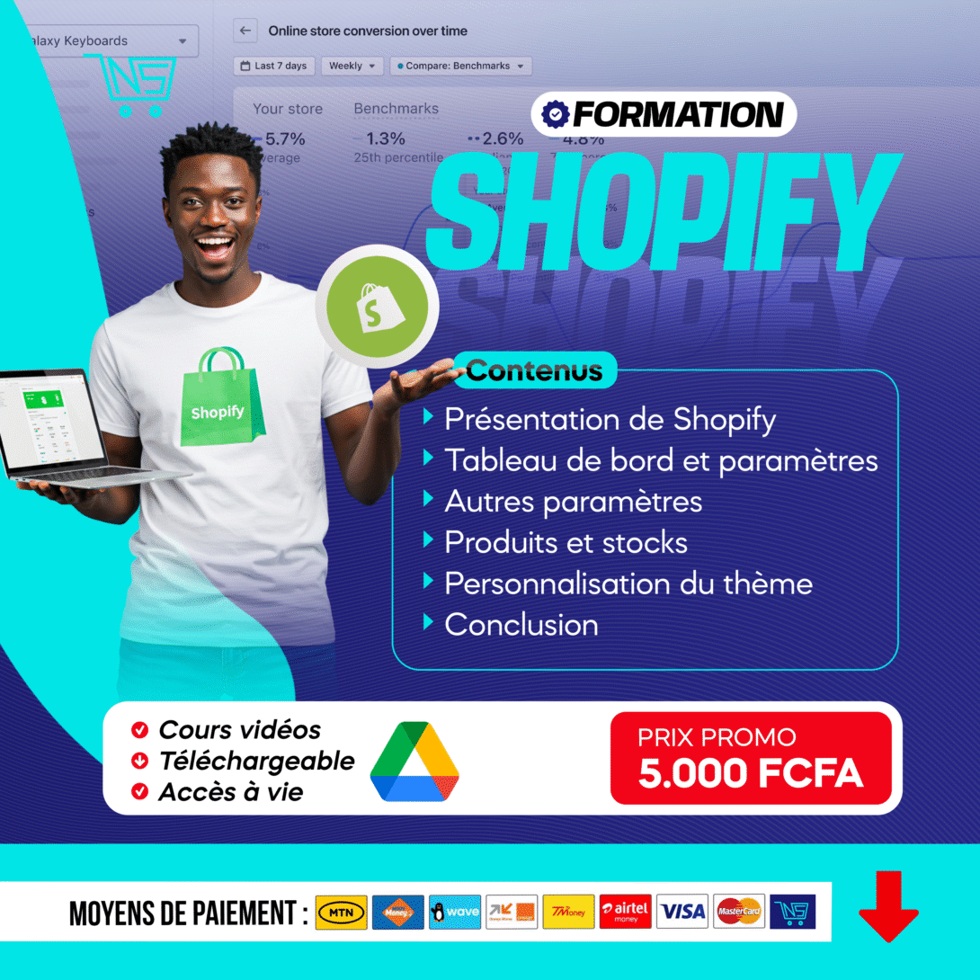 Formation Complète Shopify – Créez et développez votre boutique en ligne rentable