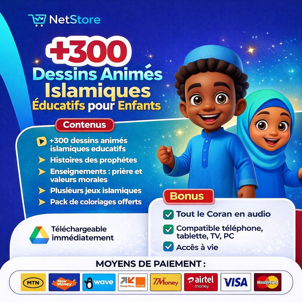 +300 Dessins Animés Éducatifs Islamiques pour Enfants